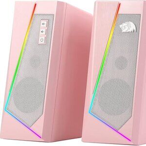 Pink Redragon GS520 RGB Desktop Speakers